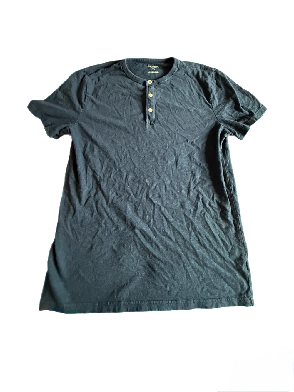 Goodfellow & Co Black Short-Sleeve Henley